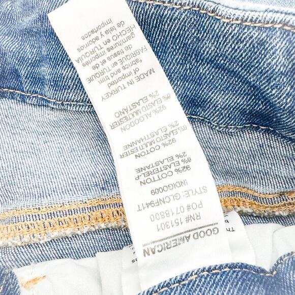 Good American Good Legs Indigo009 Ripped Skinny Denim Jean GLCNF941T Size 4 / 27 - Picture 6 of 8